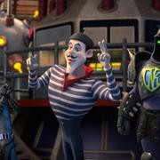 Кадр з фільму Мегамозок проти Синдикату Загибелі