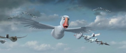 Кадр з фільму Татко гусак