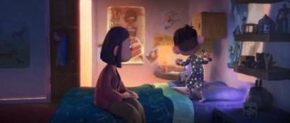 Кадр з фільму Оріон і Темряк