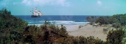 Кадр з фільму Довге повернення Джона Сільвера на Острів Скарбів