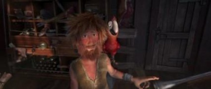 Кадр з фільму Робінзон Крузо: Дуже заселений острів