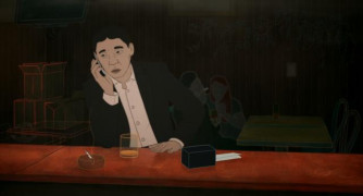 Кадр з фільму Сліпа верба, спляча жінка