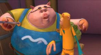 Кадр з фільму Пригоди Арахісу та порося