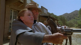 Кадр з фільму Захід сонця в прерії