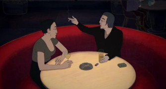 Кадр з фільму Сліпа верба, спляча жінка